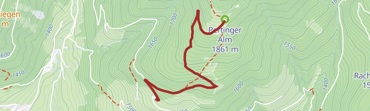 Devils' Stone and Pertinger Alm hut in Terenten